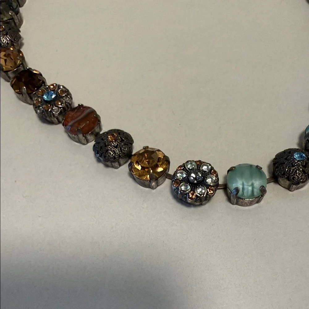 Elegant Multicolor Mariana Crystal Necklace - Picture 2 of 5